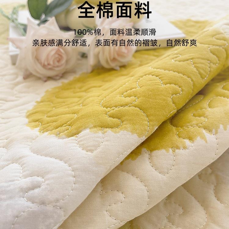 韩四式纯件棉夹F968J6HM棉床盖单裙榻榻米厚床单炕单四季通用床三