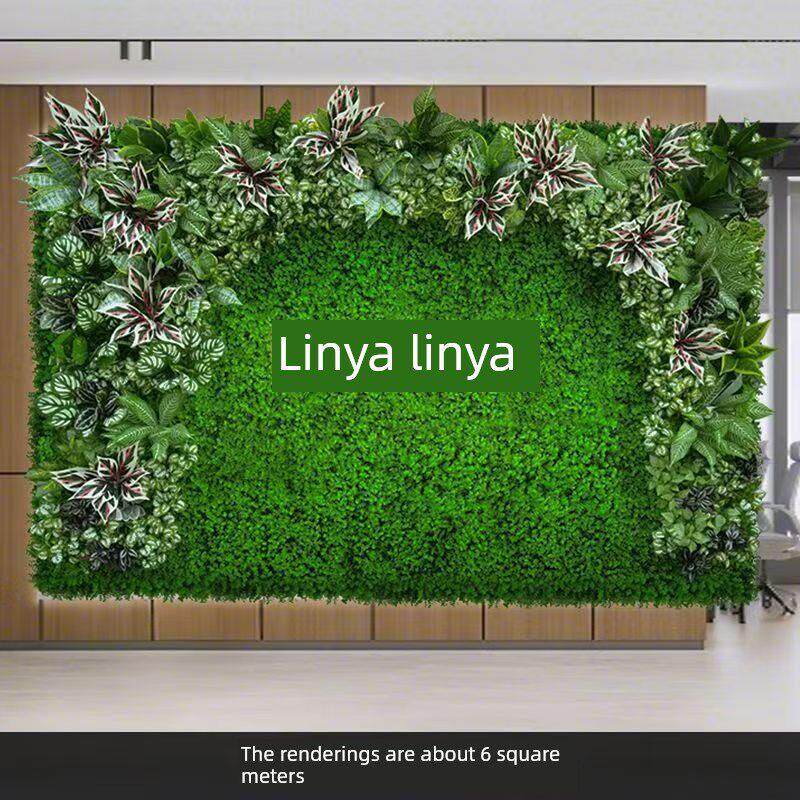 绿色植物墙模拟植物草坪墙装饰阳台室内外背景塑料花人造草坪
