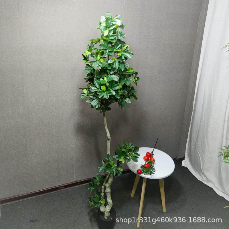 设计师家居装饰仿真绿植假盆栽鸭脚木室内客厅落地装饰造景花艺摆