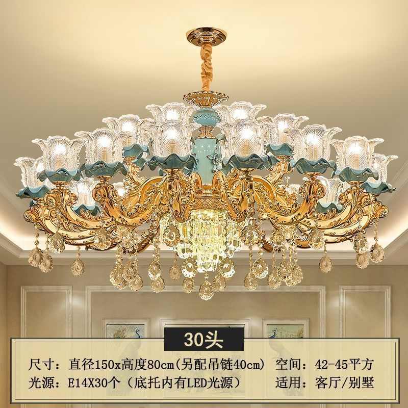 欧式掉大大厅灯具楼奢华跃层吊灯酒店别墅客厅水晶大气楼中楼复式