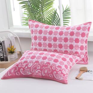 100%全棉枕巾毛圈一条装 纯棉加厚成人格子枕头巾吸汗柔软不掉毛冬