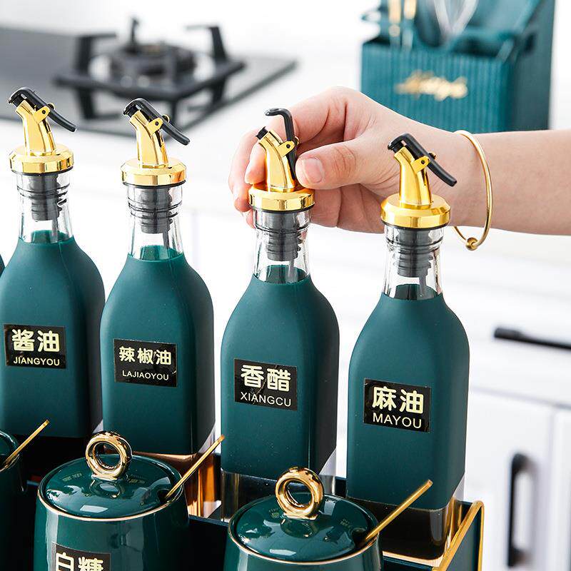 高颜值合厨房调料品油盐FYC酱醋全套调盒料瓶调味罐调套料装家用