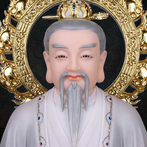 三清神像仿汉白玉太上老君元始天尊道家三清祖师爷道祖像体摆件