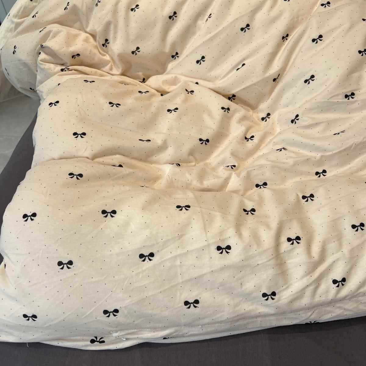 婴幼儿针织四件套贴天竺棉小碎棉花身印花被套5柔软透床气品