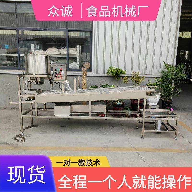 众诚千张豆腐皮机不锈钢材质厚薄可调可定制大型全自动干豆腐机