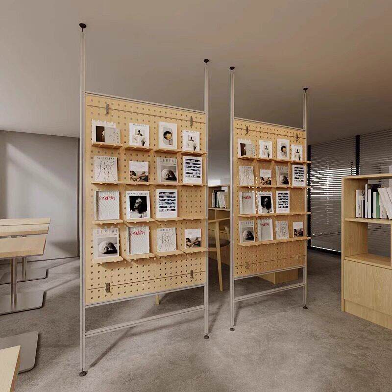 海洋板展示柜展架铝型材洞洞板桦木陈列柜置物架收纳柜储物柜货架