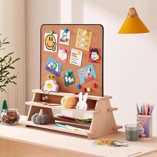 木饰板软型桌面照片墙可磁吸展示板560相片装 展示墙商用家用留言