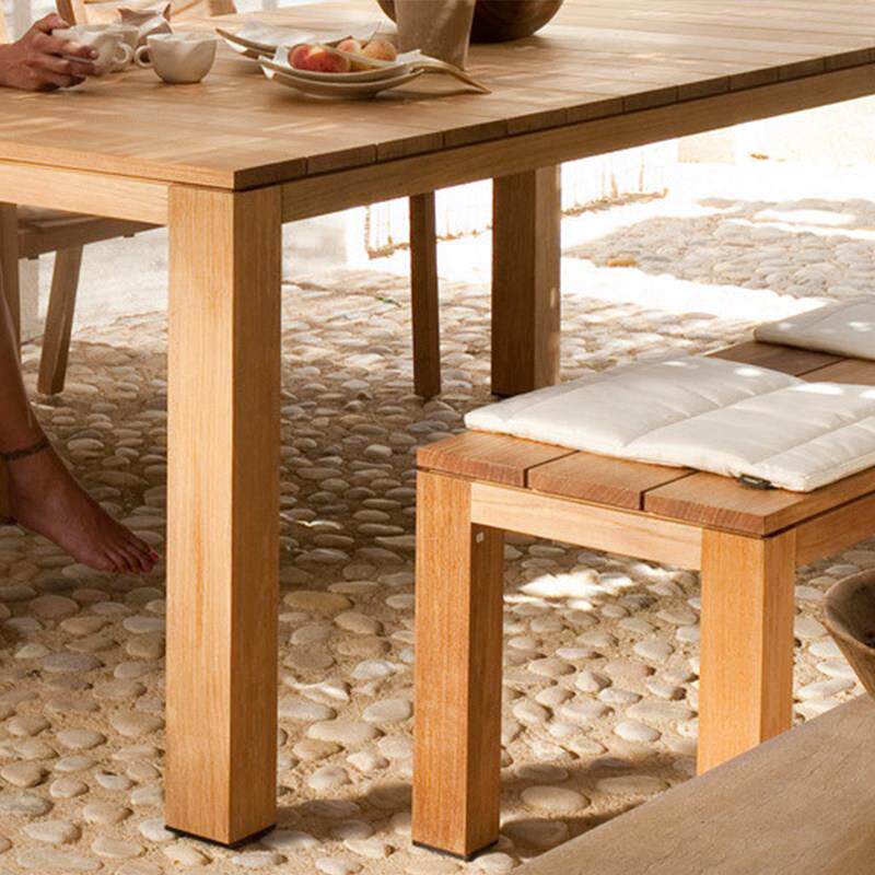 户外柚木桌椅庭院别墅露天实木长桌防水室外露台花园休闲餐桌组合