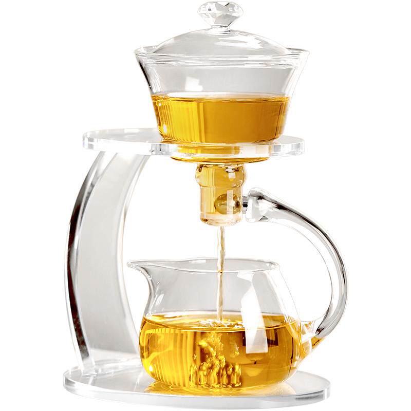 玻璃懒人泡茶全自动磁吸泡茶壶家用轻奢高档茶具套装2024新款