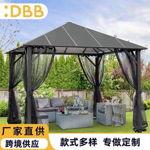 园艺户外铝材电动凉亭子休闲庭院遮雨阳光棚花园大别墅欧式庭院