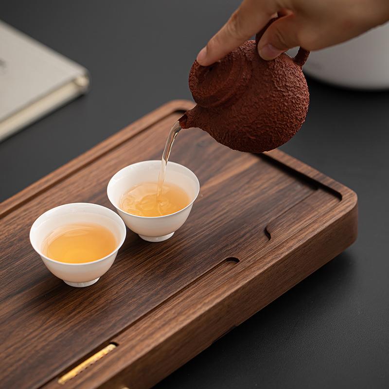 胡桃木实木盘家Y2023071用整块茶泡台蓄两用茶干台功夫茶具茶排托