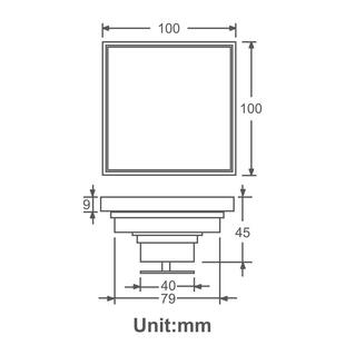 HIDEHIDL014-P浴室铜地漏防返水防虫E防臭拉造丝地大漏排水地漏地