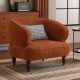 轻奢复古单人沙发椅美式 小户型极简家用阳台客厅接待懒人沙发网红