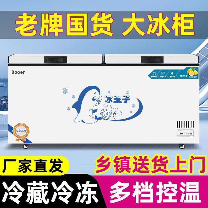 冰柜商用家用大容量冷藏冷冻铜管卧式节能冷冻柜单温双温两用雪柜