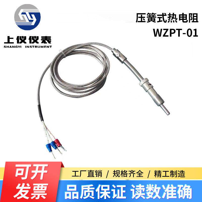 上仪WZPT01压簧式热电偶热电阻PT100温度传感器KE测温探头