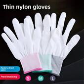 劳保手套耐磨工作橡胶工作防滑涂胶尼龙Pu涂指涂掌防静电男女