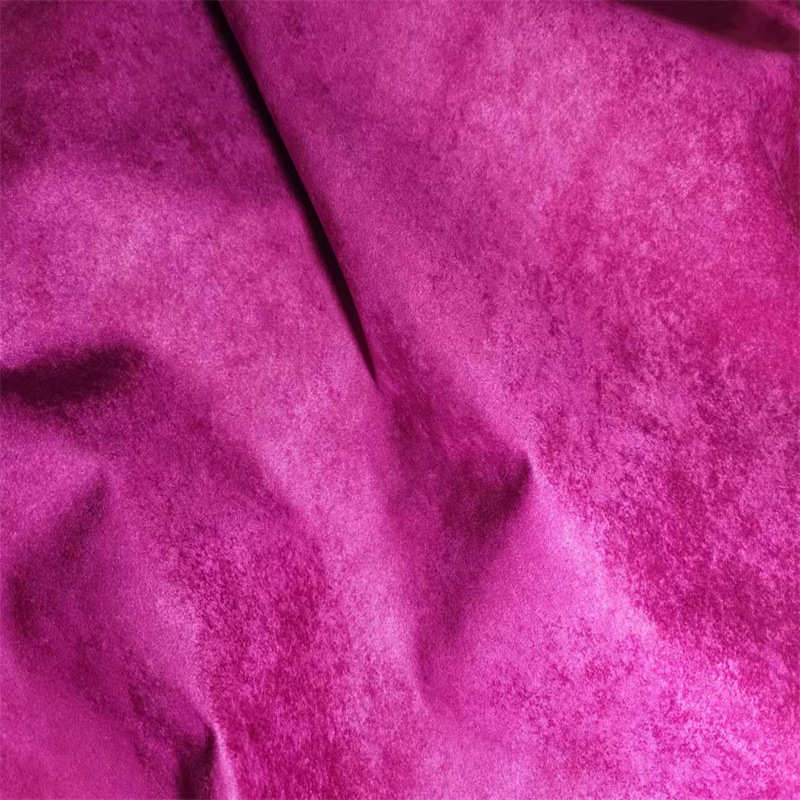 雪花绒PU同底色双色绒面仿皮绒不掉毛服装手套帽子鞋材抱枕皮革面
