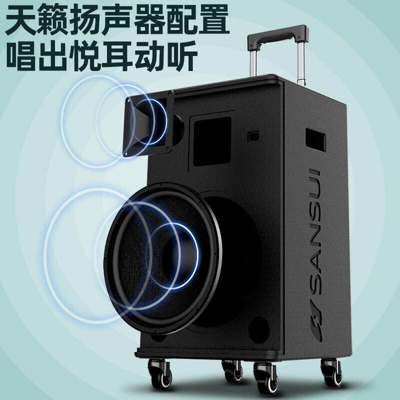 山水 SANSUI E10广场舞音响 户外音响k歌演出移动便携式拉杆