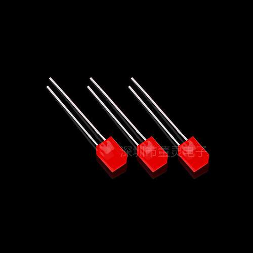 LED直插发光二极管 5*5*7红发红短脚方形 557红灯指示灯 厂家生产
