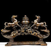 家居马到成功生肖马摆件工艺品装 饰品客厅桌面办公室开业商务礼品