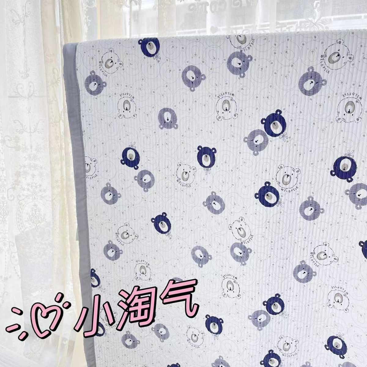 A类双层纱棉麻小碎花床盖舒适防滑加厚夹棉多功能四季通用三件套