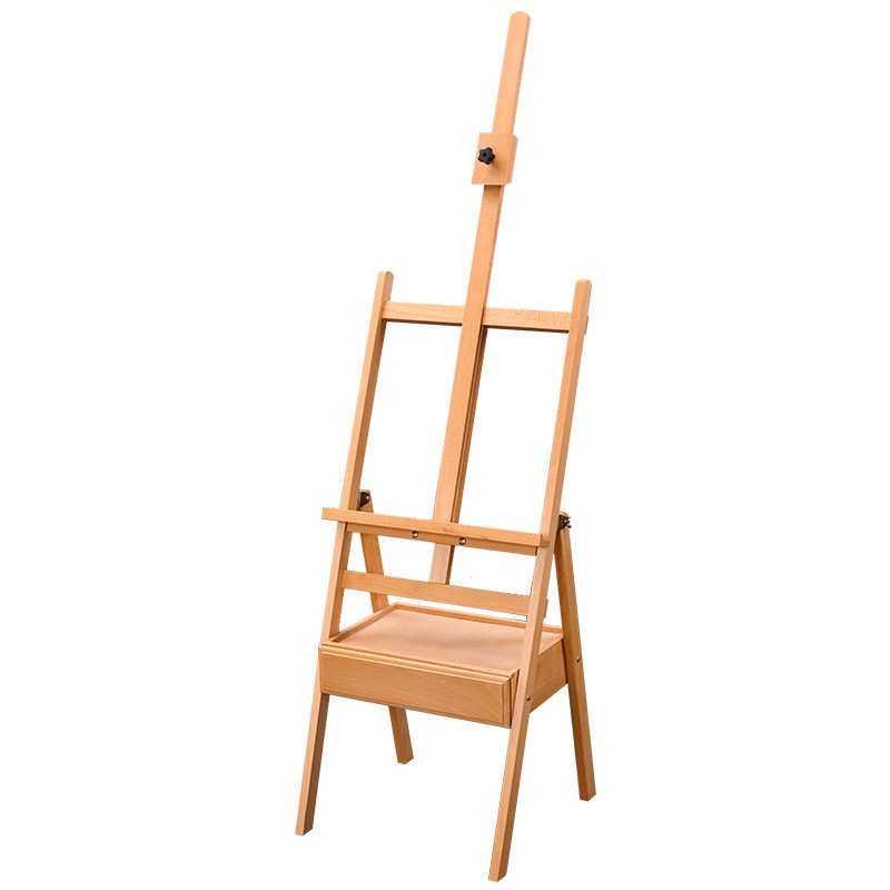 HJ-1A箱体画架画架美术展示架写生批发厂家素描支架榉木油画架