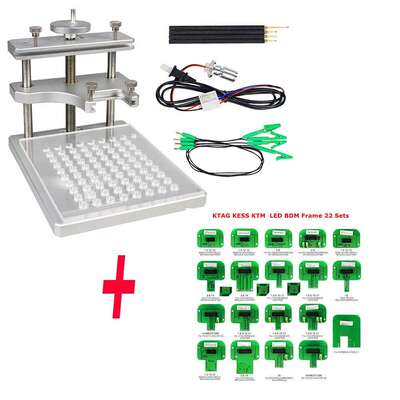 跨境LED BDM frame With 22pcs adaptersECU铝合金编程架带22件套