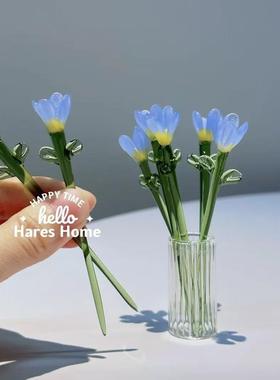 小兰花琉璃花束水果叉可爱高颜值创意水果签桌面装饰品送朋友礼物