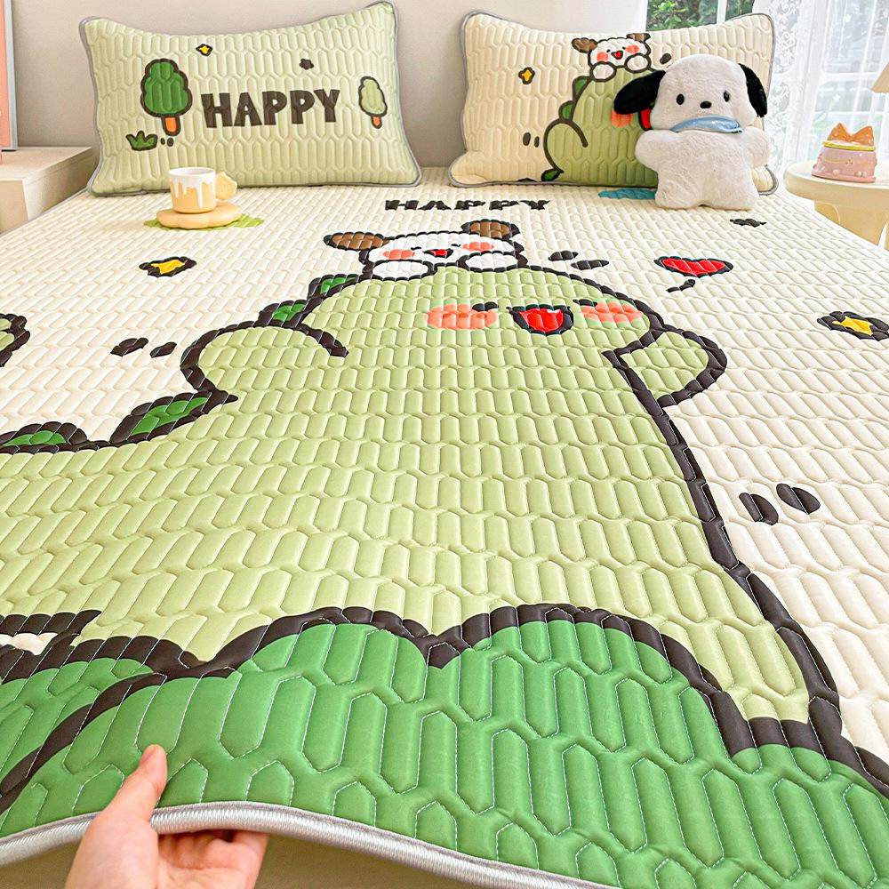 a类凉感丝凉席三件套夏季家用折叠空调席软席夏天宿舍单人席子,床上用品,冰丝席,淘宝优惠券,粉丝福利购,淘宝优惠卷