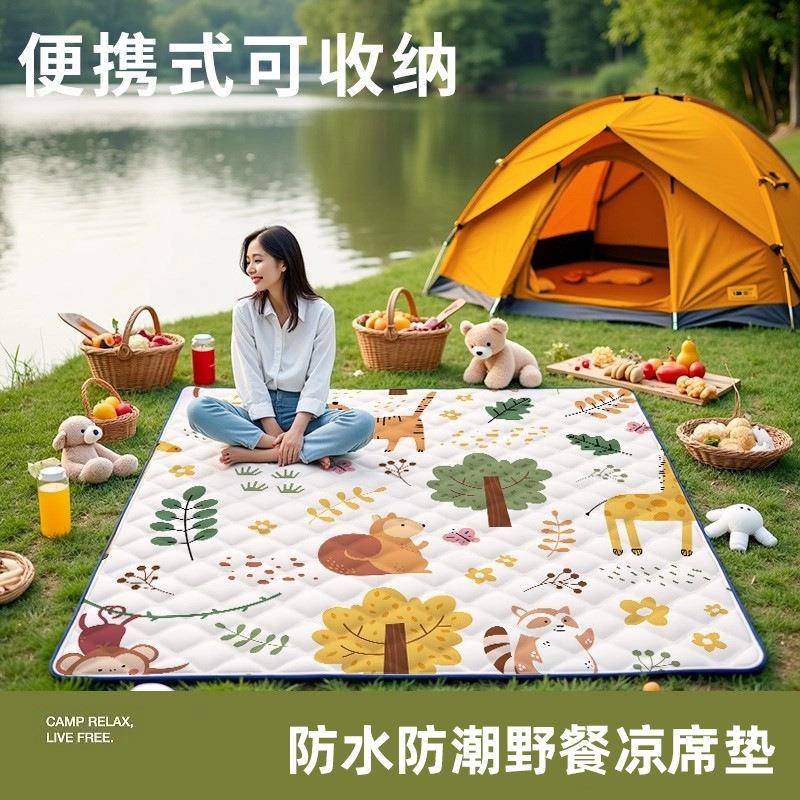 凉席夏天2025新款可机洗席子床笠夏季露营凉席防水凉席