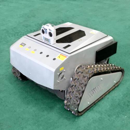 遥控果园除草机 出口俄罗斯履带式新能源碎草机24V锂电割草机器人