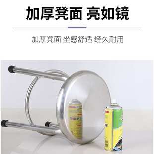 加厚不锈钢凳子304圆凳餐椅PU防静电车间工作实验室高脚凳酒吧椅