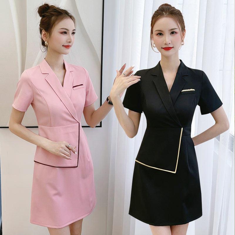 美容师美容院工作服女足疗技师养生馆店长气质套装高端服装夏季