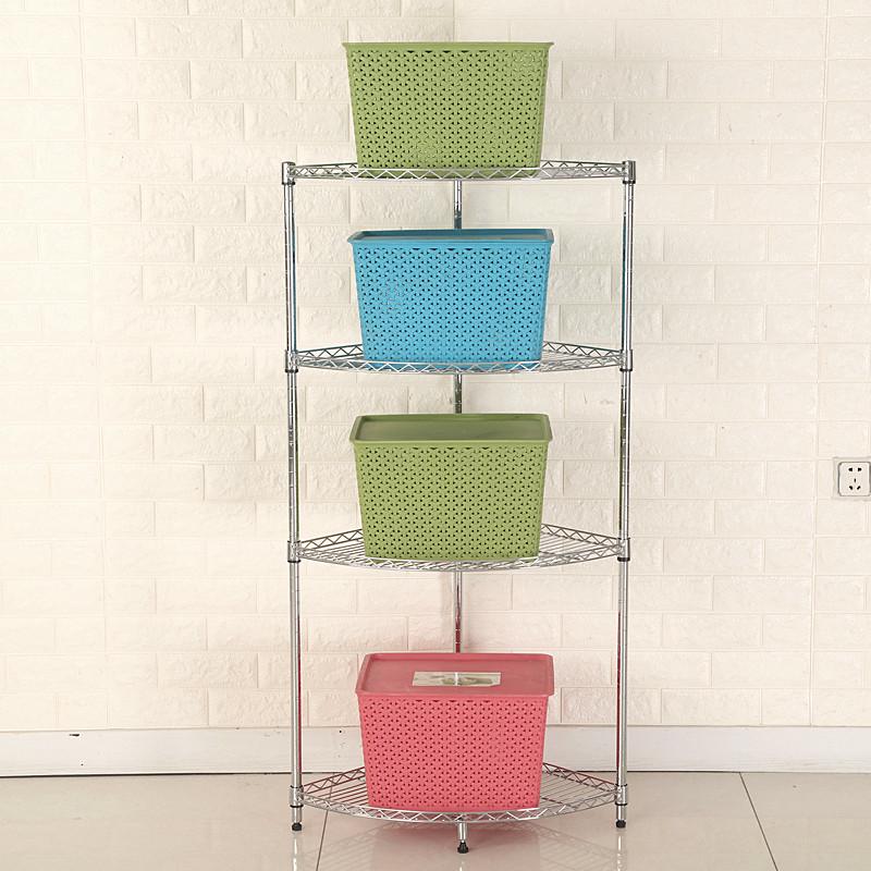 架转角收放架扇形盆落地新品厨房三角架子家用锅多层转角墙角物置