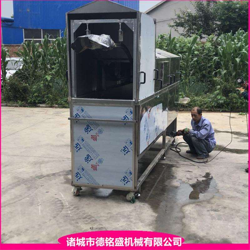 扒鸡卤煮锅 整只鸡鸭鹅吊挂式油炸流水线 炸道口烧鸡油炸机