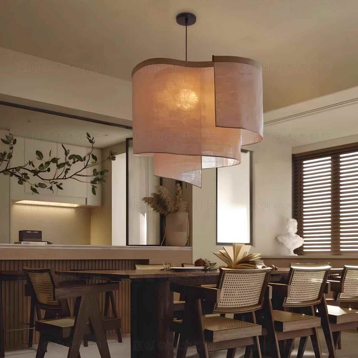 布艺吊灯酒店大堂设计师艺术创意复式挑高西餐厅会所大厅别墅灯具