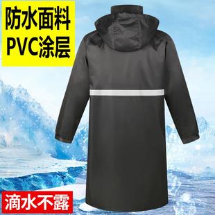 黑色牛津摩托车雨衣厂家销外徒步布双层户成人连体反光直雨衣