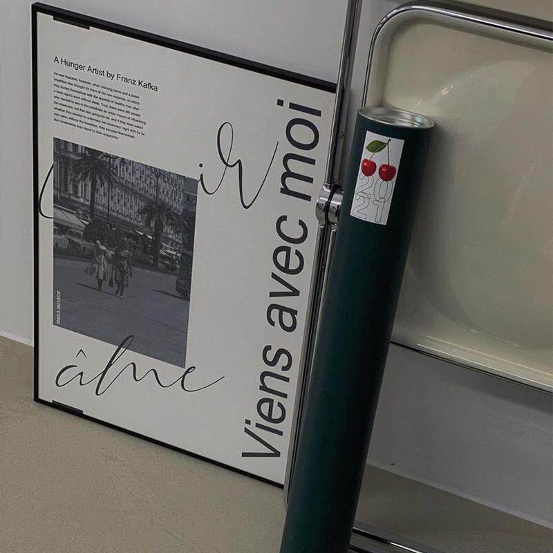 韩系ins风咖啡厅服装店装饰画北欧黑白字母挂画卧室客厅斗柜摆件