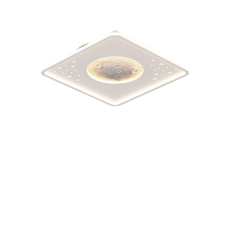 奶油月球主卧吸顶灯北欧创意星空护眼儿童房现代简约卧室书房灯具