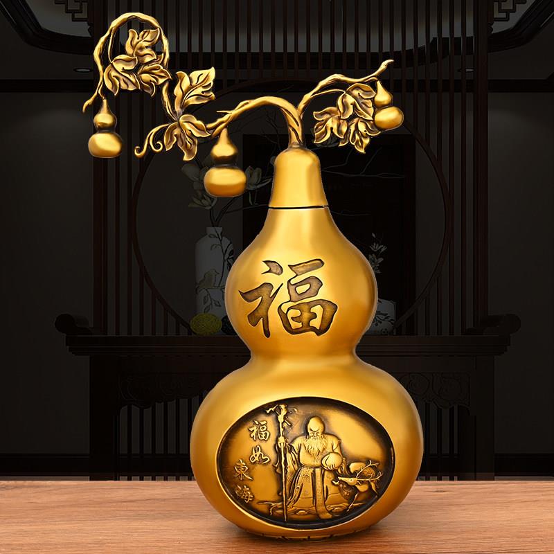 黄铜葫芦摆件貔貅麒麟 大号客厅装饰创意桌面摆件 简约现代家居饰