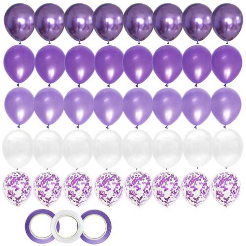40pcs 12inch Purple Latex Air Helium Balloons Baby Girl Bir1