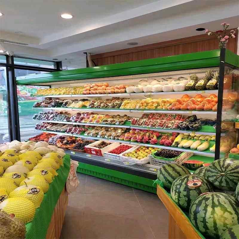 108商用风菜幕柜麻辣烫冰冷藏商用超市立式饮料点冷柜水果保鲜柜