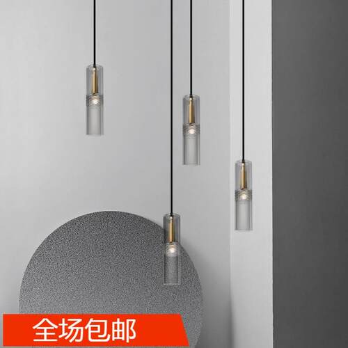 新款直销后现代简约餐厅单头水晶吊灯咖啡厅书房床头前台工程全铜