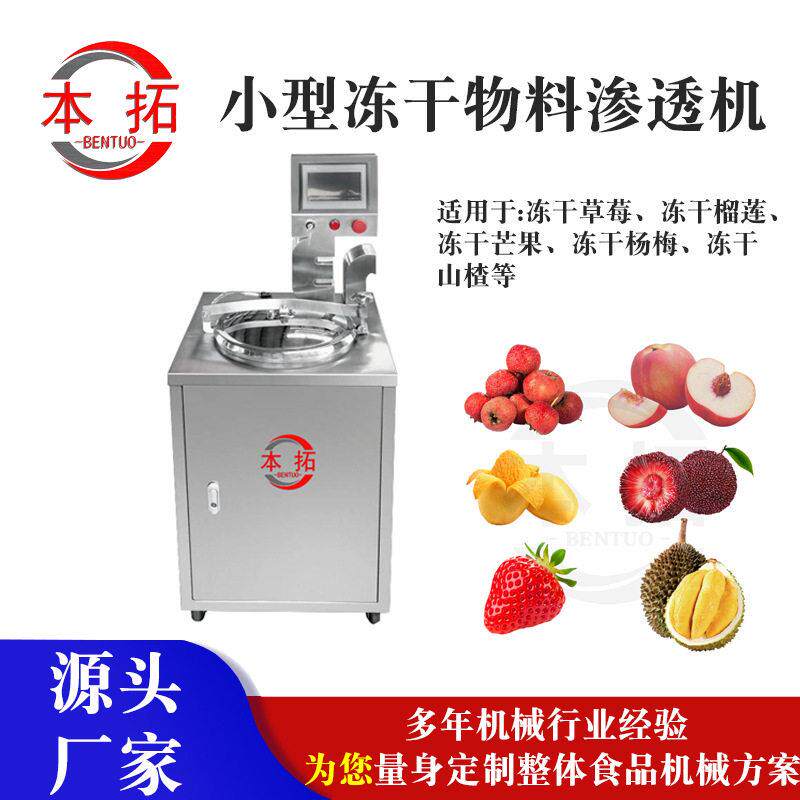 小型渗透机冻干草莓榴莲芒果杨梅桃巧克力卤制水果设备机械浸糖