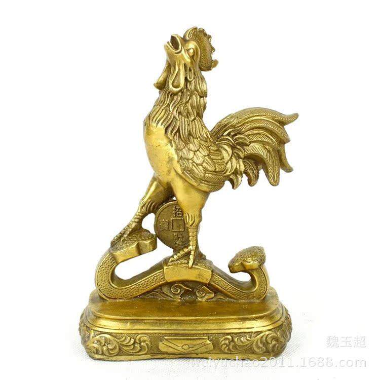 厂家直销纯铜鸡摆件铜小如意鸡家居工艺品摆设装饰品