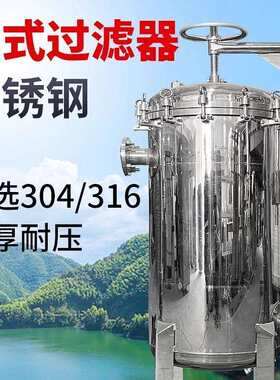 30水4不钢锈袋式过滤器井水污滤水自来柴油IZO汽油泥沙精密布袋过
