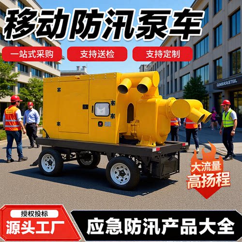 移动柴油自吸防汛泵车1000立方