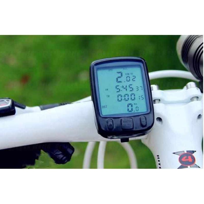 自行车公路折叠山地车骑行有线码表防水夜光里程器中文大屏测数器