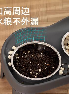 跨外贸犬狗狗经典折叠高架双碗中大型狗碗金24G0335G毛大狗碗喂食