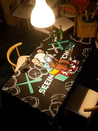宿舍桌布家用书桌桌垫子电脑桌盖布茶几防尘布餐桌创意潮牌台布